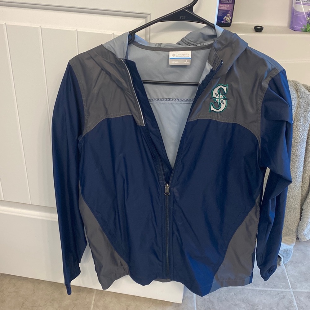 Boys large Seattle mariners Columbia raincoat